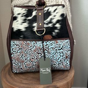 Myra Bag Mountain Trail Convertible Leather & Hairon Bag